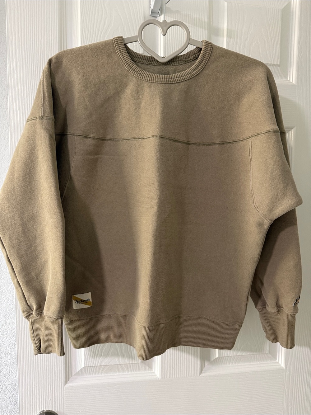 Tracksmith Crewneck Sweater in Olive Brown